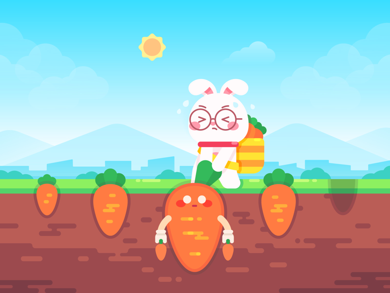 Pull out radish by mrbunny on Dribbble