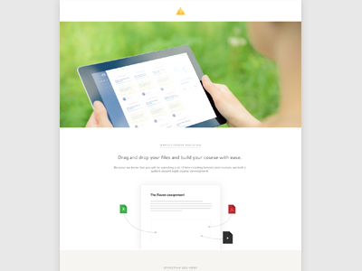 Signup page elearning landing page long page startup student teacher