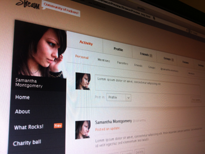 Profile page