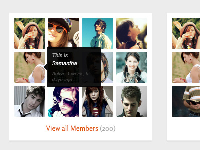 Theme snippet members profiles social theme thumbs. hover card