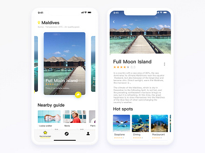 Surrounding tour recommended app app card free line maldives tourism ui