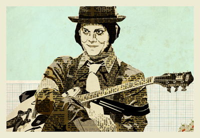 Jack White collage cut paper