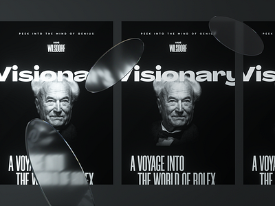 Visionary 3d art concept hans layout poster rolex swiss typography watch watchmaker wilsdorf