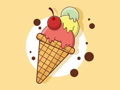 Ice Cream icon illustration vector