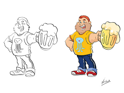 Beer boy adobe illustrator adobe photoshop character design illustration vector