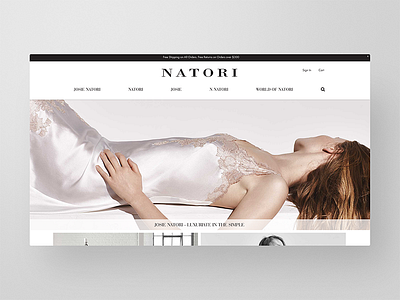 Natori Website Redesign bigcommerce ecommerce fashion homepage interface luxury shop store ui ux website
