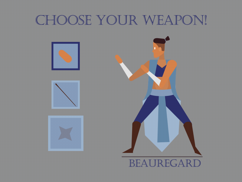 Choose your weapon! after effects animation creative critical role dnd dungeons and dragons fighter flat design inspiration monk motion graphics
