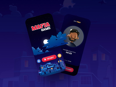 Mafia Online Game app design figma game game design illustration mafia mobile mobile game sketch ui ui ux ux vector