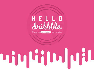 Hello Dribbble! illustration typography vector