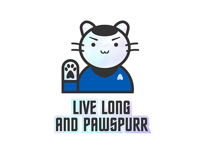 Holographic Spock Cat cat holographic spock star trek