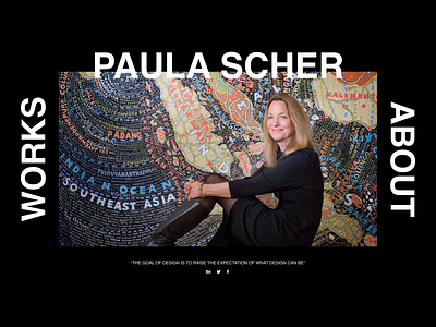 Paula Cher designer desktop homepage portfolio quote