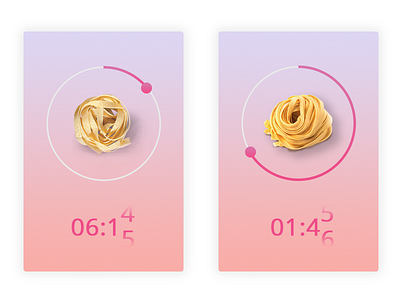 Pasta Timer cooking countdown countdown timer daily ui gradient pasta timer