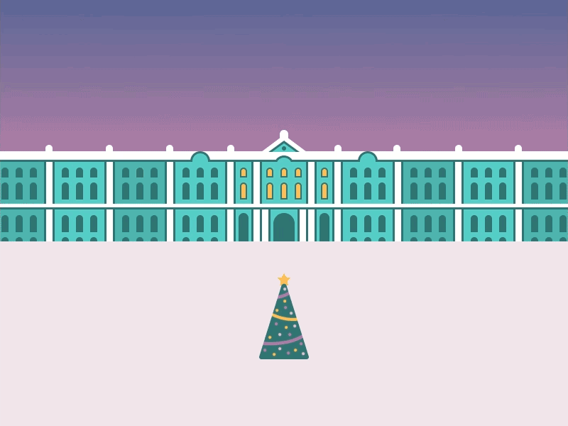 Winter Palace animation christmas illustration new year saint petersburg winter