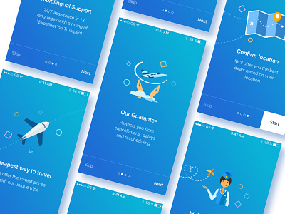 onboarding air aircraft app cards mobile onboarding product sketch ui ux