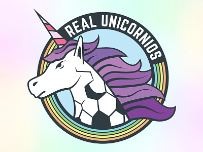 Real Unicornios crest futbol patch soccer unicorns