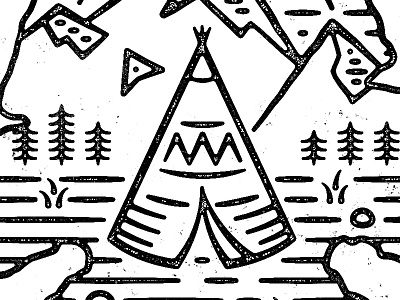 Native American Heritage Month design icon illustration indian portfolio tent