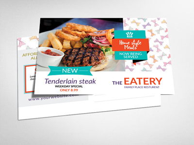Steakhouse BBQ Restaurant Postcard brochures business flyer certificates invites postcards roll up timelines