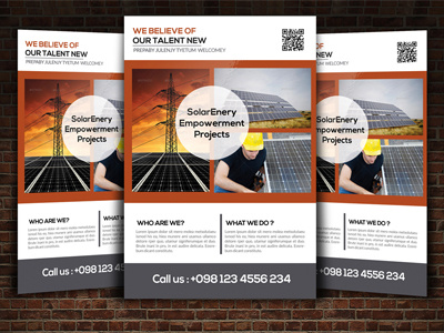 Solar Energy Flyer a4 ad advertise advertising business flyer clean company solar energy flyer