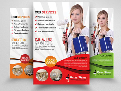 House Painter Flyer Template by Aliseemianum on Dribbble