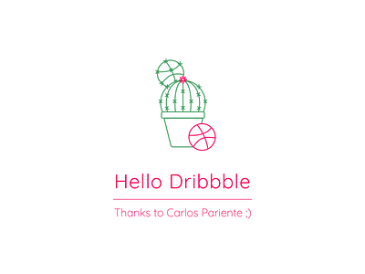 Hello Dribbble Cactus