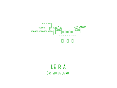 Castelo de Leiria castle illustration leiria lines monument portugal tower trip