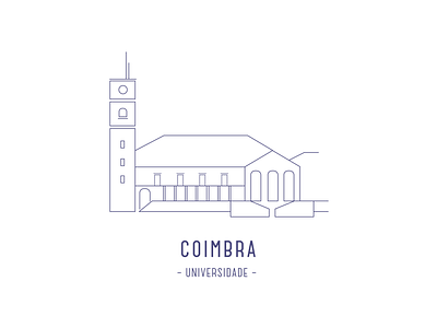 Coimbra coimbra illustration lines portugal tower trip university