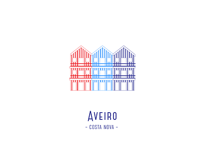 Aveiro aveiro beach colors costa nova houses illustration lines portugal stripes