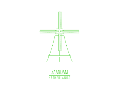 Zaandam | Netherlands amsterdam holland illustration lines netherlands trip windmill zaandam