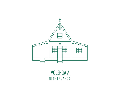Volendam amsterdam architecture holland house illustration lines netherlands trip volendam