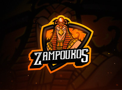 ZAMPOUKOS® ESPORTS LOGO branding design esports logo illustration mascot mascot character vector