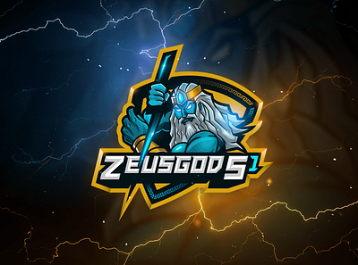 ZEUSGODS 1 ® ESPORTS LOGO branding design esports logo illustration logo mascot mascot character
