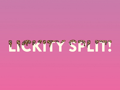 Lickity Split! ice cream typography