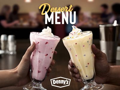 Denny's Dessert Menu 2019 Rebound art direction branding breakfast concept dennys design dessert menu milkshake photography