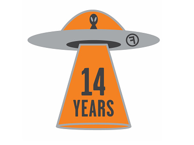 UFO Anniversary Pin alien branding design illustration pin ufo