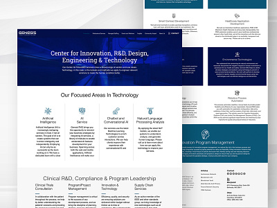 Center of Innovation artificial intelligence branding design education website machine learning software house