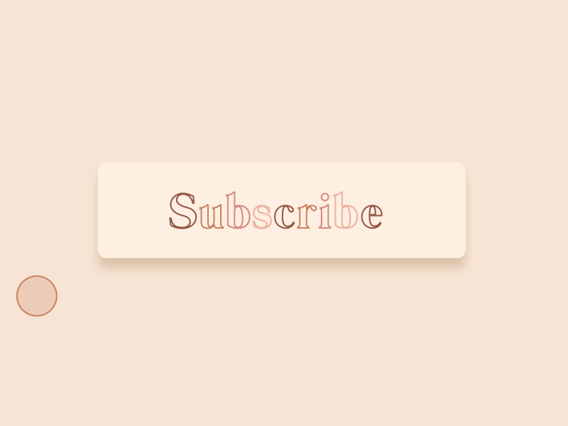 Subscribe Button animated animation button motion graphics subscribe typography youtube youtuber
