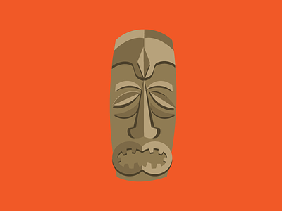 Tiki Mask #1 illustrator mask mid century tiki vector vector illustration