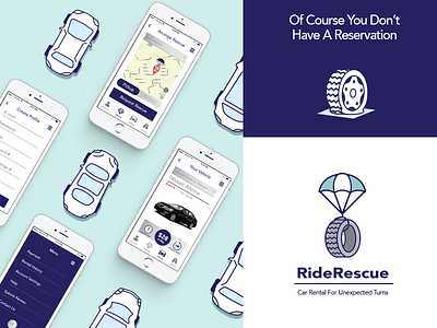 RideRescue Ad advertisement minimal mobile app ux