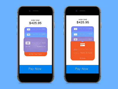 Daily UI Challenge 002 - Credit Card Form (Mobile) dailyui form interface design ui