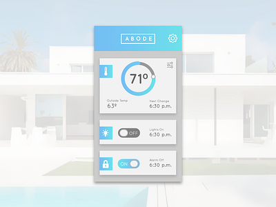 Daily UI Challenge 021 - Home Dashboard 021 app dailyui dashboard gui interface design smart home temperature toggle ui ui design ux