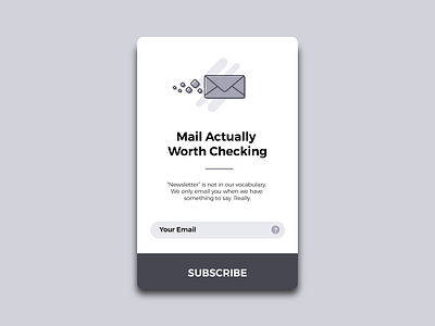 Daily UI Challenge 026 Email Subscription