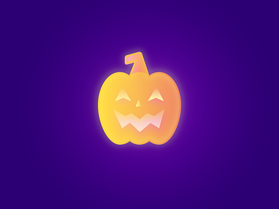 Spooky Jack-O-Lantern Icon color palette fall glow gradient halloween icon illustration pumpkin spooky