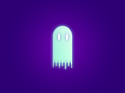 Spooky Ghost Icon character color fall flat design ghost glow gradient halloween icon spooky ui ux