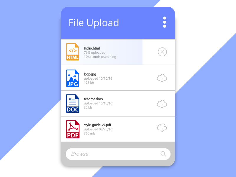 Daily UI Challenge 031 - File Upload by Will Flourance on Dribbble