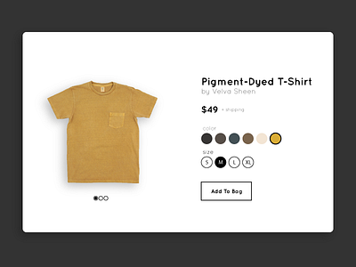 Daily UI Challenge 033 - Customize Product 033 clean dailyui ecommerce minimal product ui ux