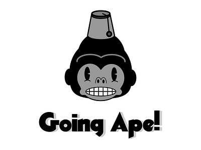 Going Ape! 30s character cuphead design illustration monkey typography vintage