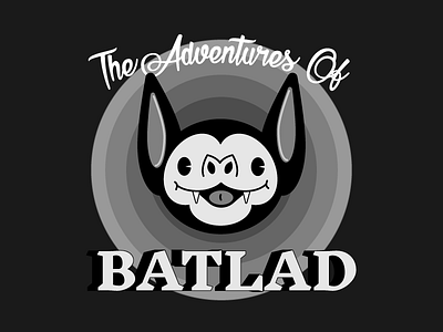 The Adventures of BatLad! 30s bat black and white cartoon character character design design illustration retro vintage