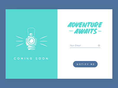 Daily UI Challenge 048 - Coming Soon 048 coming soon dailyui gui icon landing page minimal onboarding typography ui ux