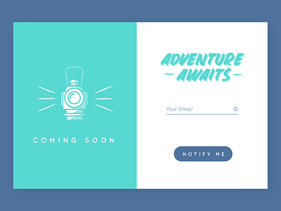 Daily UI Challenge 048 - Coming Soon