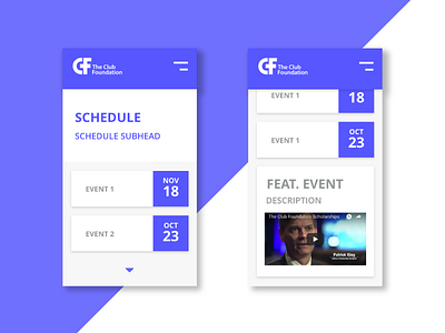 Daily UI Challenge 070 – Event Listing 070 app clean dailyui flat interface design minimal mobile nav navigation ui ux